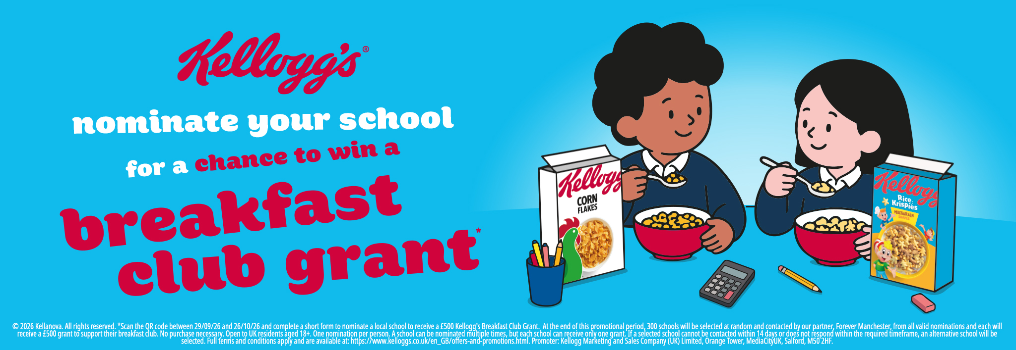 Kellogg's Breakfast Club Grant Tesco campaign banner